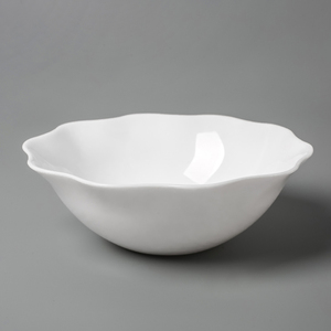 Ensemble de vaisselle en verre opale blanc trempé QP, comprenant des bols à salade et des assiettes à soupe, vaisselle en verre opale - Product Image 3