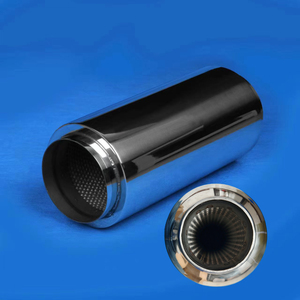 Silencieux d'échappement en acier inoxydable de 5 pouces de diamètre, entrée de 4 pouces, échappement central, résonateur d'échappement - Product Image 1