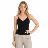 Camisole sans couture une pièce avec coussinets de soutien-gorge en mousse, en viscose, couleur unie, longue, vente en gros, OEM, ODM, logo personnalisé, débardeur
