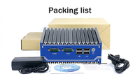 Mini PC de Contrôle d'Automatisation Embarqué Sans Ventilateur Intel Celeron J1900 4x COM RS232 RS485 GPIO 8 Canaux DDR3L I210-AT Double LAN DIN-Rail