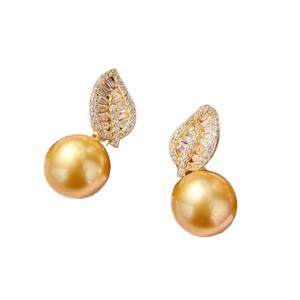 WENCHI 22656 Aretes de Plata S925 con Cuentas Redondas de 10-13mm, Accesorios de Perlas DIY, Modelo 10965, para Mujer - Product Image 5