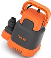 Fournisseur de pompes à eau submersibles en plastique Cleartide, pompe de drainage portable 2760 GPH avec moteur en cuivre pour piscine, étang