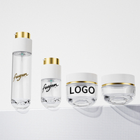 Flacon pulvérisateur en verre de luxe personnalisé avec impression sérigraphique 30ml 50ml 100ml 120ml pour crème visage et emballage de soins de la peau