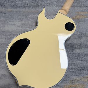 Guitare électrique Odin Zakk, style anneau noir et jaune, équipée de micros <span class=keywords><strong>EMG</strong></span>, accastillage doré, extrémités de frettes rondes pour une sensation de jeu fluide - Product Image 6