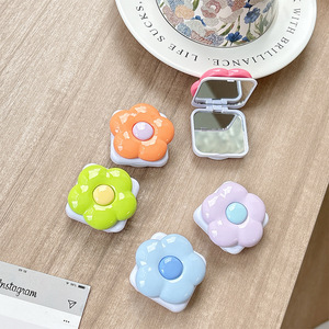 Korean Cute Cartoon 3D Flower Desk Finger Ring GRIP <strong>Bracket</strong> Universal Portable Glass Mirror Flip Makeup Retractable Ring Holder - Product Image 6