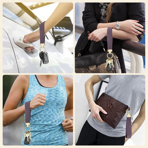 Llavero Elástico para Muñeca, Bonito Llavero Tejido con Cordón para Llaves de Coche, con 3 Anillos para Llaves y Anillo en D para Mujeres y Hombres - Product Image 4