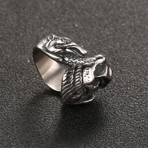 Fashion Men's <b>Ring</b> With Wings Design <b>Titanium</b> Steel SA1082 Gift Jewelry - Product Image 3