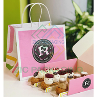 Boîte à éclairs en papier de qualité alimentaire avec impression de logo personnalisée, emballage pour boulangerie