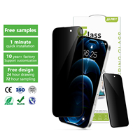 Aurey 9h dureté couverture complète intimité verre trempé pour iphone protecteur d'écran anti-espion pour iphone 16 15 pro max