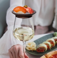 Couvre-verres à vin en bambou moderne, assiettes à apéritif, couvre-gobelets, écologiques, logo personnalisé, accessoires de bar