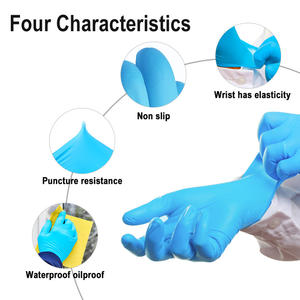 Guantes Desechables de Nitrilo Sin Polvo XINGYU, Fabricante de Cajas con Logotipo Personalizado, Guantes Azules Desechables de Nitrilo Sin Polvo - Product Image 4