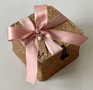 กล่องเก็บเสื้อผ้าแบบเป็นมิตรกับสิ่งแวดล้อม น้ำหนักเบา สไตล์โบฮีเมียน ทำจากหญ้าทะเล ระบายอากาศได้ดี ความจุ 10-20 ลิตร เหมาะสำหรับเป็นของขวัญวันคริสต์มาส วันแม่ วันพ่อ - Product Image 1