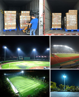 Projecteur LED modulaire haute puissance 720W 1200W pour stade sportif, étanche IP66, lampe industrielle extérieure pour arène, ETL DLC