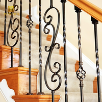 Système d'escalier intérieur en vente chaude, poignée confortable pour la rampe d'escalier, balustre, balustrades et rampes, grand volute
