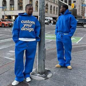 Diseñador personalizado Drop Shoulder de alta calidad en blanco grueso holgado hombres sudaderas con capucha Unisex de peso pesado de gran tamaño Boxy Cropped Fit Hoodie - Product Image 1