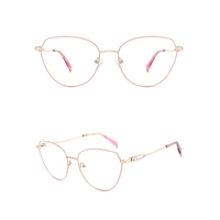 Lunettes optiques classiques en métal à monture intégrale de haute qualité avec diamants pour un usage quotidien, livraison rapide