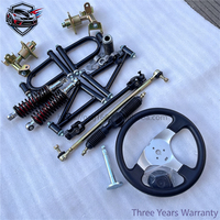 Nouvel ensemble de bras oscillants de suspension avant et crémaillère de direction pour kart à quatre roues, VTT et buggy