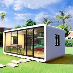 Cabane 2 chambres à coucher cabane apple capsule de 40 pieds maison préfabriquée de qualité supérieure cabane apple cabin tiny round space pod house modulaire - Product Image 1