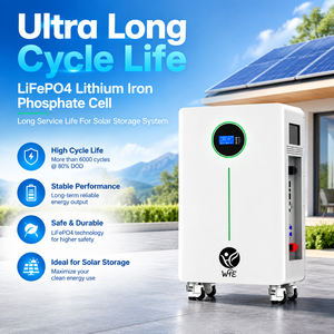Système de batterie domestique mural LiFePO4 51,2 V 16 kWh/15 kWh, série WHE-STACK-51,2 V, BMS Bluetooth/WiFi IP20, stockage d'énergie solaire - Product Image 2