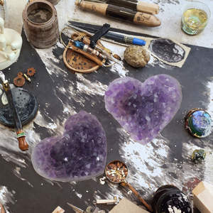 Cristal de Amatista Natural en Bruto, Piedra Curativa, Amuleto de Corazón para Sanación Espiritual, Tendencia de Moda, Decoración Elegante para el Hogar, Promoción - Product Image 2