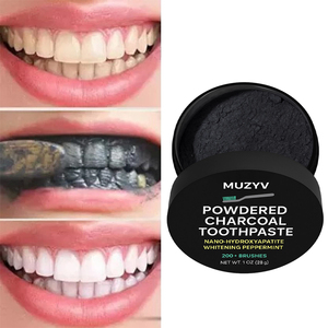OEM polvere per la pulizia dei denti con carbone attivo dentale con Nano idrossiatite <span class=keywords><strong>Miswak</strong></span> - Product Image 2