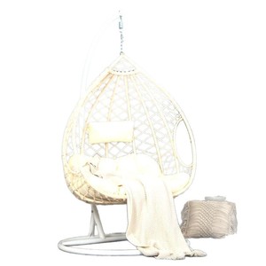 Fauteuil suspendu en rotin avec coussin, chaise de salon intérieure/extérieure - Product Image 5