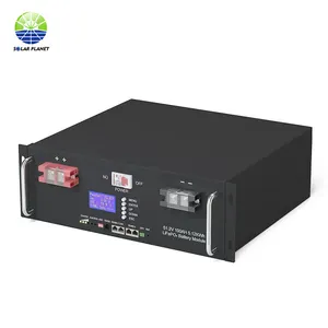 Smart Bms Lifepo4 10kwh 50 Kwh 24V 48V 100ah 200ah 100ah Zonne-Energie Lithium Ion Server Rack Gemonteerd Batterijpakket Voor Zonnestelsel