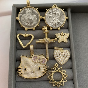 LS-C4477 ancien jésus charme haut conception coeur croix breloque papillon pour collier brillant Hello Kitty breloques bijoux de luxe - Product Image 1