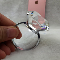 Mode Personnalisé Anneau de Serviette En Cristal Cadeaux De Mariage
