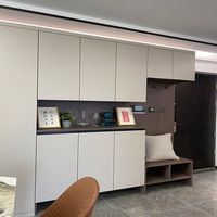 Meuble d'entrée moderne sur mesure en bois pour toute la maison, armoire à chaussures, solution de rangement sur mesure pour couloir, idéal pour les projets.