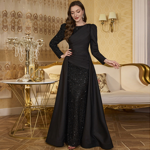 Long Sleeve Black Fishtail Dress - Elegant & Stylish 2025