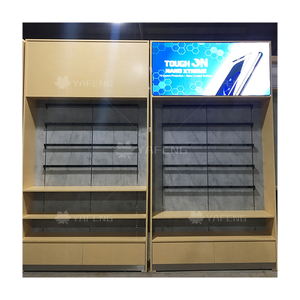 Kim loại điện thoại di động cửa hàng đồ nội thất điện thoại di động sạc hiển thị gỗ Giá điện thoại Showcase đứng - Product Image 4