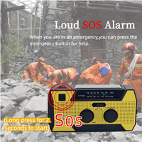 Radio Meteorológica Multifunción para Tormentas, Batería de Alta Capacidad de 5000 mAh, Linterna LED, Alarma SOS, Altavoz Interno