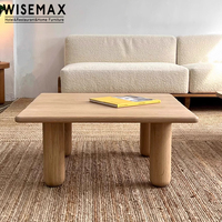 WISEMAX FURNITURE Table basse en bois de luxe légère en option avec dessus en marbre ou en bois Table basse pour café Shop