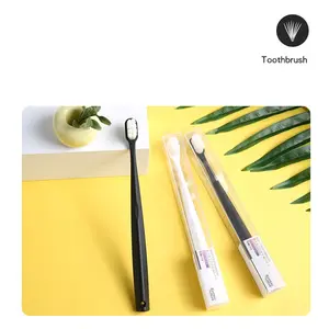 Wholesale Oem Customized Black And White Biodegradable Toothbrush Portable Toothbrush For Travel Home