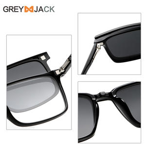 Gafas de sol magnéticas cuadradas Greyjack, montura TR90, lentes polarizadas, protección UV, para hombre, 6208 - Product Image 3
