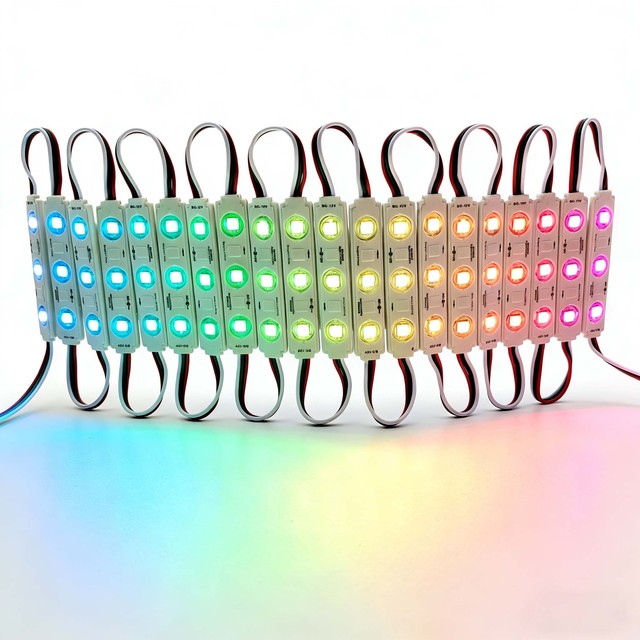 Addressable WS2811 RGB LED Module DC12V 75x15mm 3LED 5050 SMD IP65 Waterproof for Sign Project