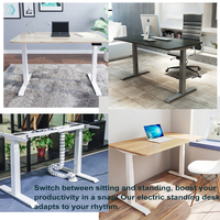 Bureau électrique réglable moderne de haute qualité pour la maison et le bureau, avec cadre métallique, pour travailler debout