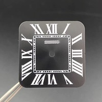 Accessorio per Orologio Mod, Quadrante Quadrato da 27MM Non Luminoso con Effetto Sunburst, Compatibile con Movimento NH35 36
