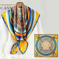 Écharpes en soie personnalisées, écharpe carrée en soie personnalisée 90x90cm, imprimé floral, design léger et aérien, parfait pour offrir en cadeau
