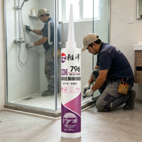 Colle en vrac résistante à la moisissure et à séchage rapide pour l'étanchéité des portes et fenêtres en verre et aluminium, mastic silicone résistant aux intempéries