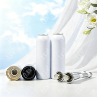 Bouteille de pulvérisation vide en aluminium blanc de 100-250 ml avec capuchon de luxe or/argent pour cosmétiques, écran solaire, brume visage, parfum capillaire