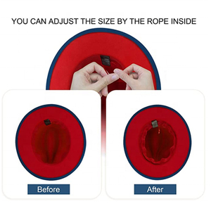 Cappelli Fedora in Feltro da <span class=keywords><strong>Uomo</strong></span> Stile Retrò Europeo e Americano Tinta Unita Colori Misti di Alta Qualità All'ingrosso Cappello Jazz - Product Image 3