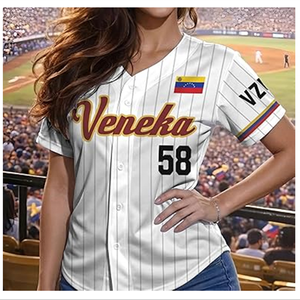 Maillot de baseball du Venezuela pour le World Baseball Classic 2026 - Chemise de baseball pour femme - Product Image 2