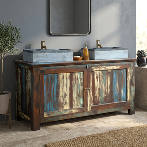 Antique Asian Wood <b>Cabinet</b> for Bathroom Vanities Styles for Wash Basin-Wooden Furniture - Product Image 3