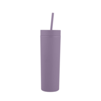 Gobelets réutilisables en plastique à changement de couleur avec couvercle et paille