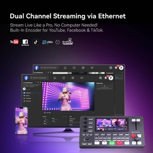 Ensemble caméra PTZ 4K60 30x et mélangeur vidéo de qualité professionnelle -- Idéal pour les églises, les conférences et le streaming en direct - Product Image 4