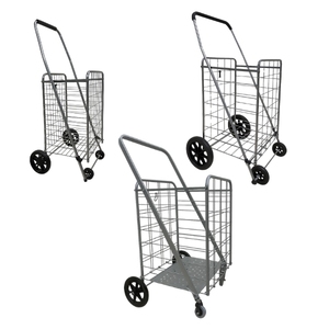 Customized Compact Foldable <b>Shopping</b> <b>Trolley</b> with Foam Grip Handle and 8-Inch Bearing <b>Wheels</b> <b>for</b> Grocery and Warehouse Use - Product Image 5
