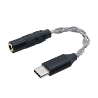 Adaptateur audio AUX Type-C vers Jack 3,5 mm OFC plaqué argent avec graphène pour écouteurs, câbles audio pour tablettes Android, iPhone 17, Samsung, MacBook