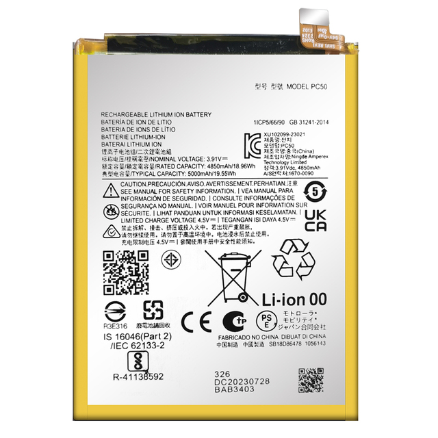 OEM Cheap High Capacity 3.87V 5000mAh Replacement Battery ND50 for Motorola Moto G42 G62 G31 XT2233 XT2173